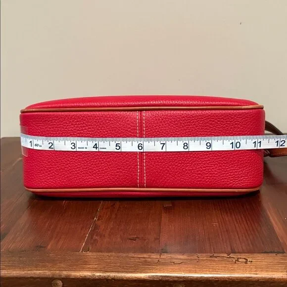 Dooney & Bourke Pebble Leather Presley Crossbody Red - Picture 5 of 15